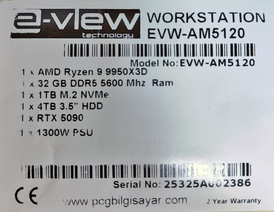 e-view-evw-am5120- profesyonel workstation