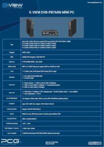 PCG Bilgisayar | E-VIEW EVB-PB760N Mini PC